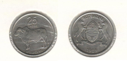 фото Ботсвана 25 тхебе 1989 VF (km#6)