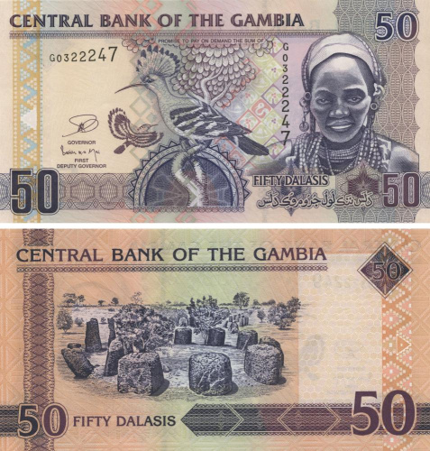 фото Гамбия 50 даласи 2013 UNC (P28)