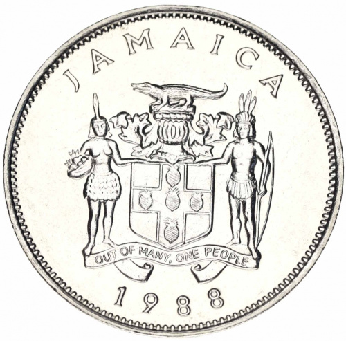 фото Ямайка 20 центов 1988 AU-UNC