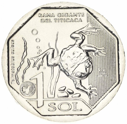 фото Перу 1 новый соль 2019 Лягушка Жаба UNC