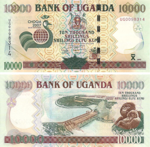 фото Уганда 10000 шиллингов 2007 UNC (P48)