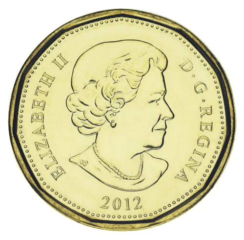 фото Канада 1 доллар 2012 UNC Сотый Кубок Грея