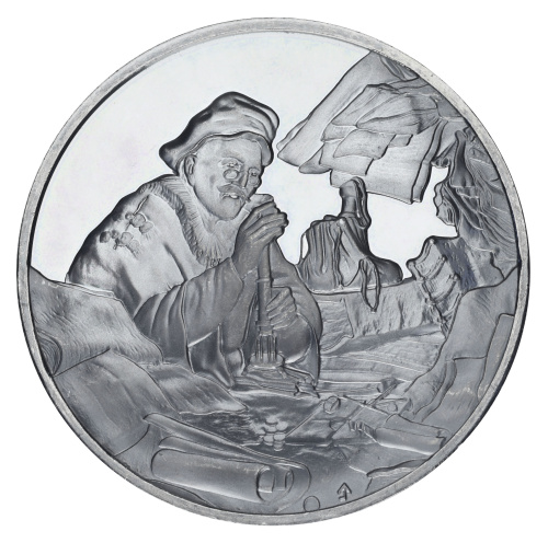 фото США Памятная медаль 1972-1976 Серебро Proof Рембрандт - Притча о неразумном богаче (Ag 925, 67 грамм)
