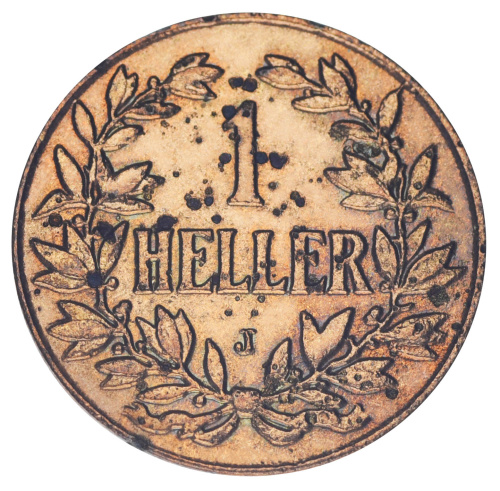 фото Германия 1 геллер 1910 F-VF Восточная Африка