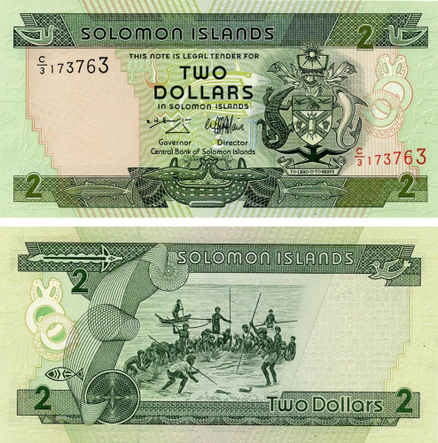 фото Соломоновы острова 2 доллара 1997 UNC (P18)