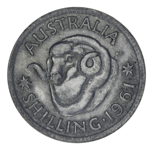 фото Австралия 1 шиллинг 1961 Серебро F-VF