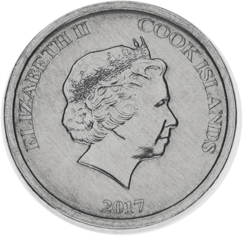 фото Острова Кука 1 цент 2017 UNC Птица
