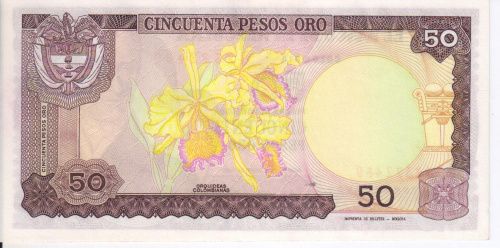 фото Колумбия 50 песо оро 1985 UNC (P425a)