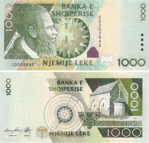 фото Албания 1000 леков 2011 UNC (P73b)