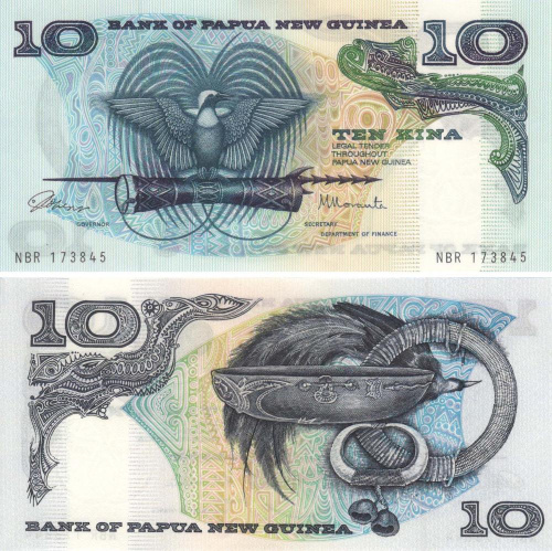 фото Папуа-Новая Гвинея 10 кина 1985 UNC (P7)
