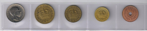 фото Югославия набор из 5 монет 1992 AU-UNC 1, 2, 5, 10, 50 динаров