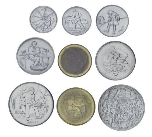 фото Сан-Марино набор из 9 монет 1978 UNC 1, 2, 5, 10, 20, 50, 100, 200, 500 лир (серебро)