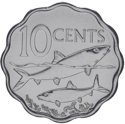 фото Багамы 10 центов 2010 UNC
