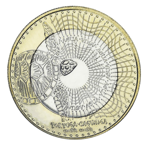 фото Колумбия 1000 песо 2024 Биметалл UNC Черепаха