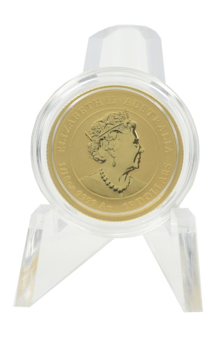 фото Австралия 15 долларов 2022 Золото UNC Восточный календарь - Год тигра (Au 999,9, 1/10 унции, 3,11 грамма)