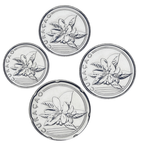 фото Кюрасао набор из 4 монет 2025 UNC 1, 5, 10, 25 центов
