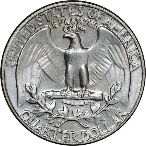 фото США 25 центов (квотер) 1967 VF (KM#164a)