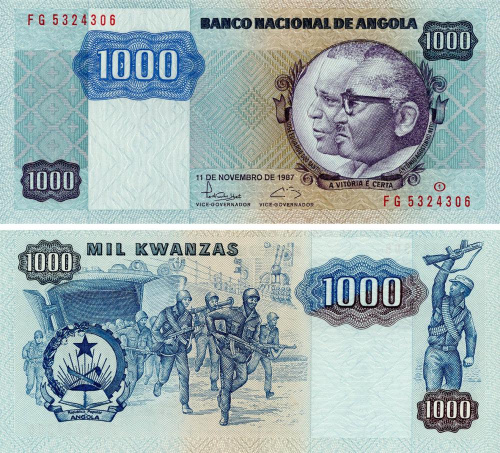 фото Ангола 1000 кванза 1987 UNC (P121b)