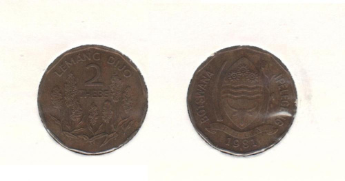 фото Ботсвана 2 тхебе 1981 VF (km#14)