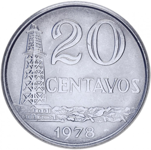 фото Бразилия 20 сентаво 1978 UNC