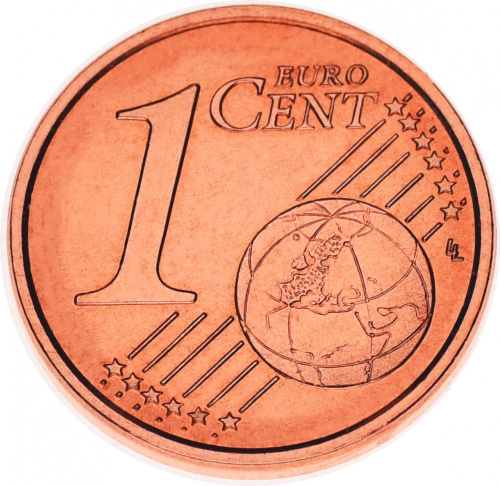 фото Андорра 1 евроцент 2019 UNC Серна Птица
