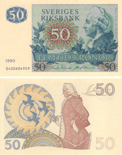 фото Швеция 50 крон 1990 UNC (P53)