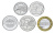 фото Сирия набор из 5 монет 1991-1996 UNC 1 лира, 2, 5, 10, 25 фунтов