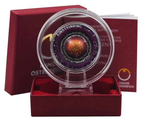 фото Австрия 20 евро 2025 Серебро Proof Красота Вселенной - Кольцо Эйнштейна