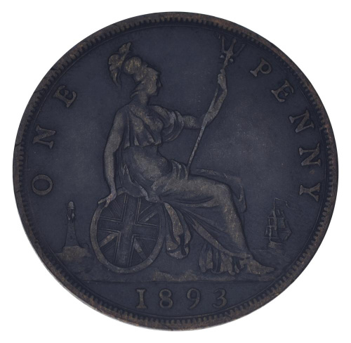 фото Великобритания 1 пенни 1893 F-VF