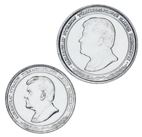 фото Туркменистан набор из 2 монет 1999 UNC 500, 1000 манат
