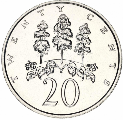 фото Ямайка 20 центов 1988 AU-UNC