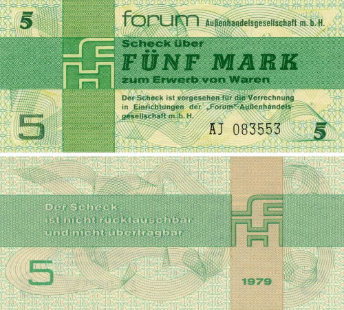фото Германия 5 марок 1979 UNC ГДР (PFX3)