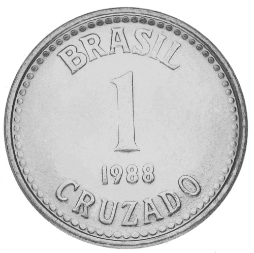 фото Бразилия 1 крузадо 1988 UNC