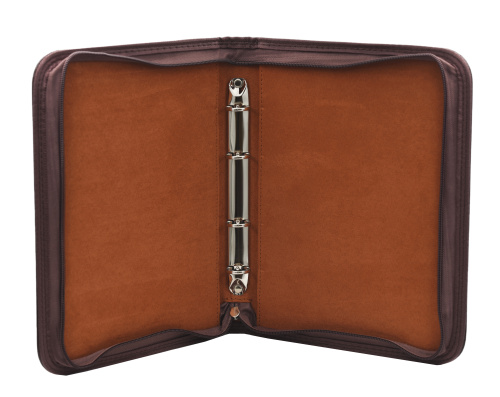 фото Папка-переплет OPTIMA Kurt (до 30 листов) для монет или банкнот, Обивка под кожу кофейный Leuchtturm