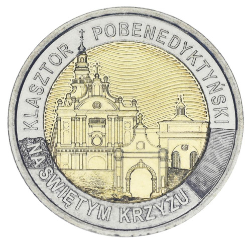 фото Польша 5 злотых 2022 Биметалл UNC Бенедиктинский монастырь