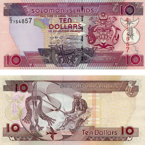 фото Соломоновы острова 10 долларов 2008 UNC (P34a)