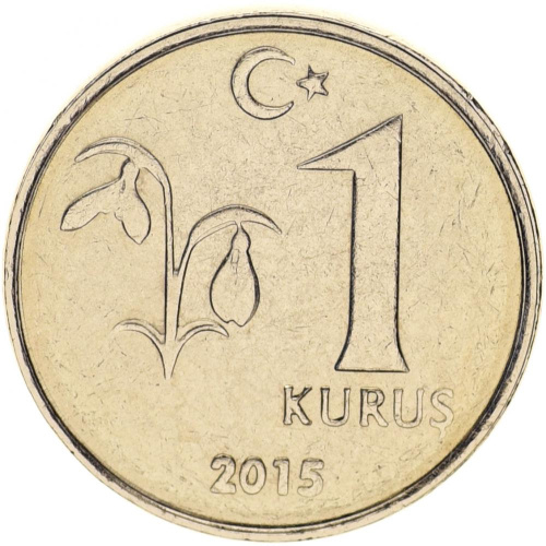 фото Турция 1 куруш 2015 UNC (KM#1239)