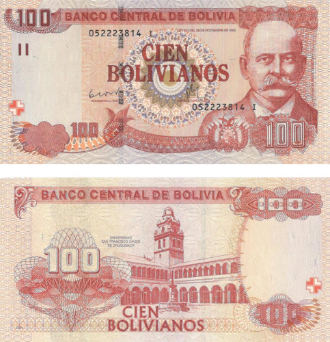 фото Боливия 100 боливиан 2011 UNC (P241)