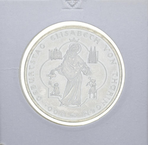 фото Германия 10 евро 2007 «Элизабет Тураген» Серебро UNC