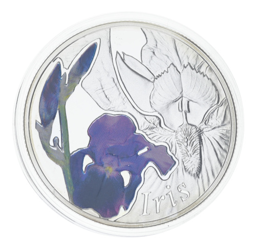 фото Беларусь 10 рублей 2013 Серебро Proof Цветы - Ирис