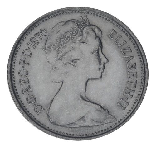 фото Великобритания 5 пенсов 1970 F-VF