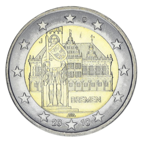 фото Германия 2 евро 2010 «Бремен» UNC (KM#285)