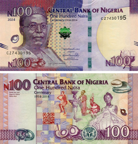 фото Нигерия 100 найра 2024 UNC (P41)
