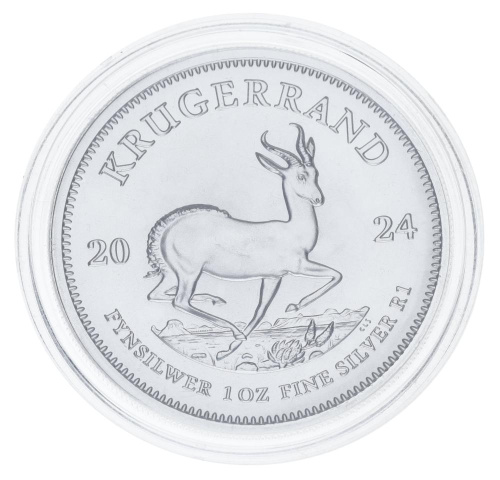 фото ЮАР 1 крюгерранд 2024 Серебро UNC Животное - Антилопа (Ag 999, унция, 31,1 грамм)