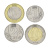 фото Молдавия набор из 4 монет 2018-2024 UNC 1, 2, 5, 10 лей