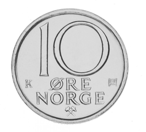 фото Норвегия 10 эре 1971 UNC