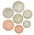 фото Джерси набор из 7 монет 1998-2005 UNC 1, 2, 5, 10, 20, 50 пенсов, 1 фунт