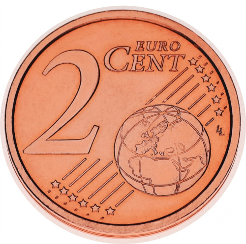 фото Андорра 2 евроцента 2019 UNC Серна Птица