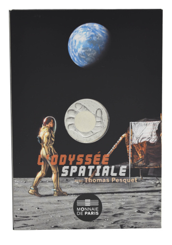 фото Франция 10 евро 2025 Серебро UNC Космическая одиссея - Луна