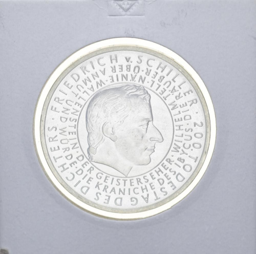 фото Германия 10 евро 2005 «Фридрих Шиллер» Серебро UNC